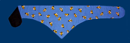 Bees  blue dog bandana