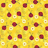 pet bandanas reversible - yellow bandana with lady bugs