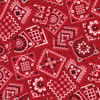western dog bandana, reverse side bones